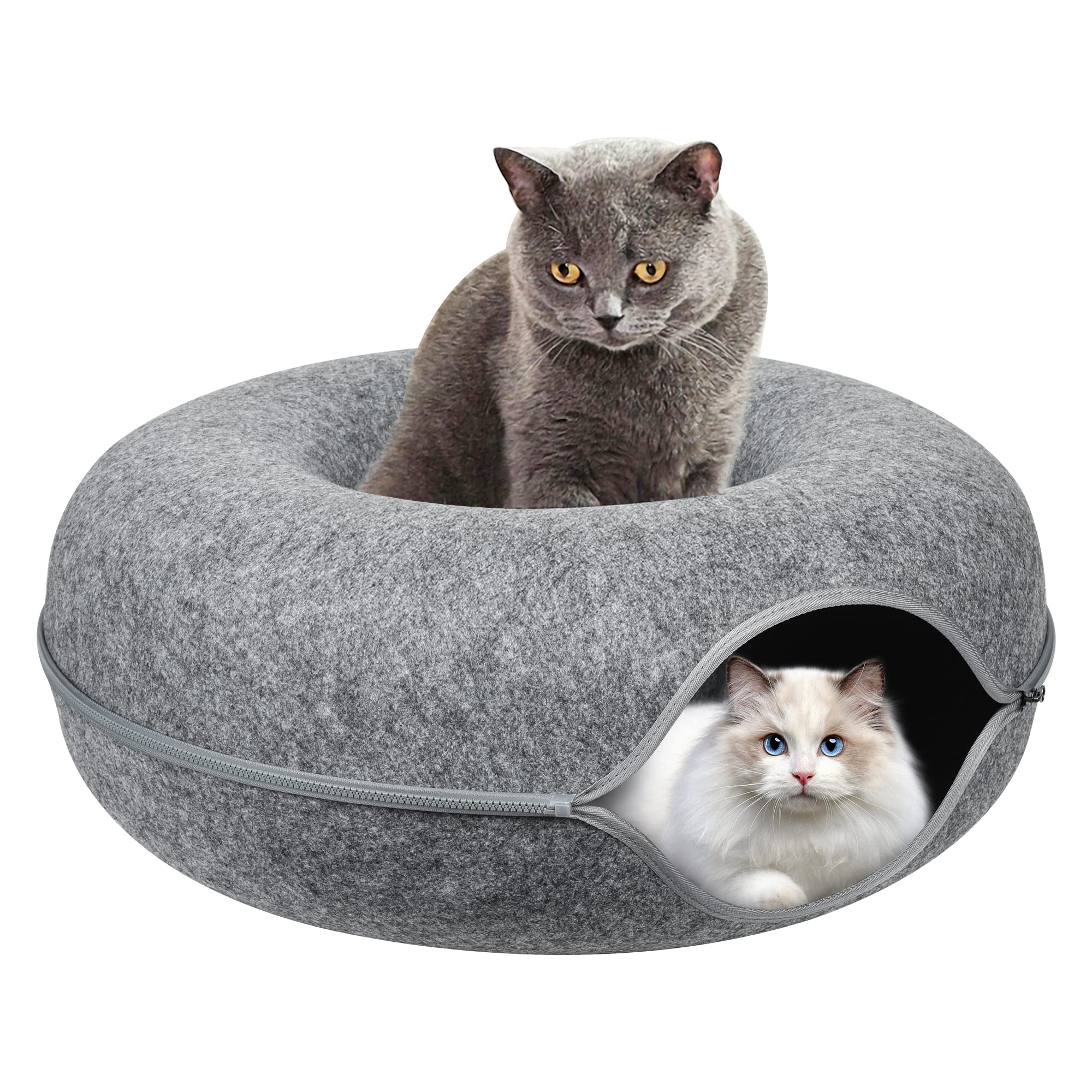 Cat Tunnel Bed, Cat Cave Bed, Beds for Indoor Cats - Large Cat House ...