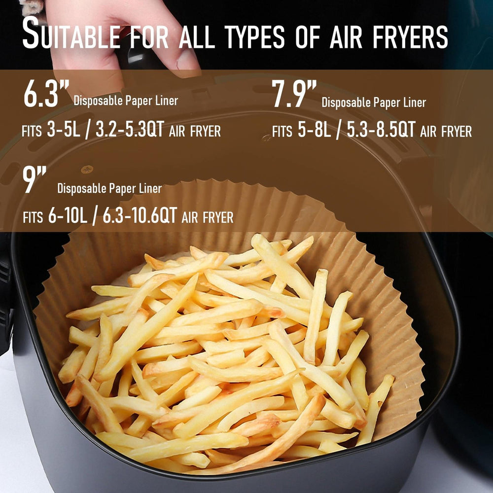 MadMedic Air Fryer Liners Disposable 6 in 8 in 9 in Air Fryer Paper Liner  7.9